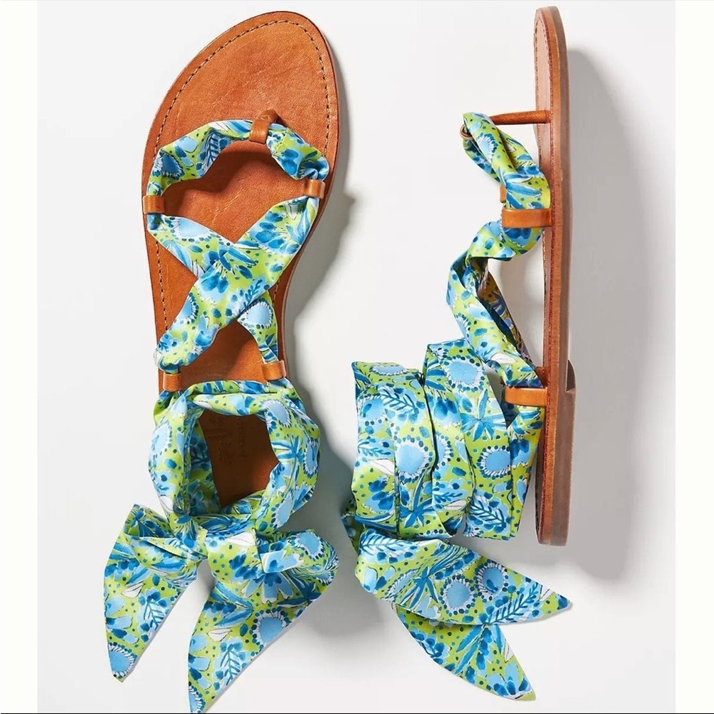 Anthropologie Scarf Gladiator Sandals - Picture 2 of 6